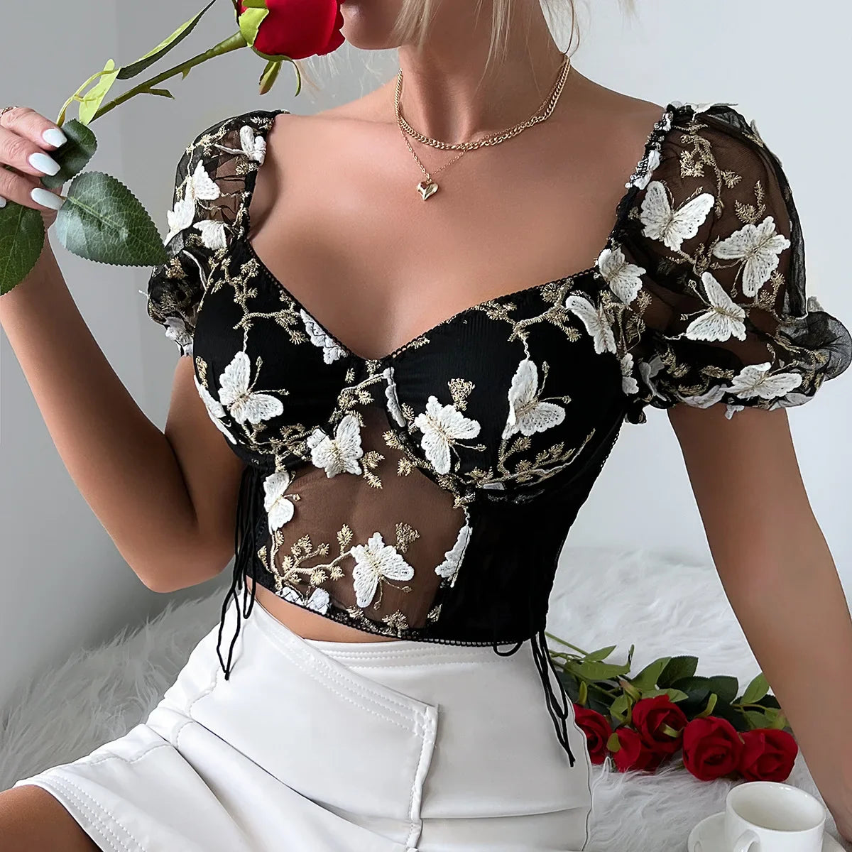 ALANA - Stijlvol One-Shoulder Crop Top