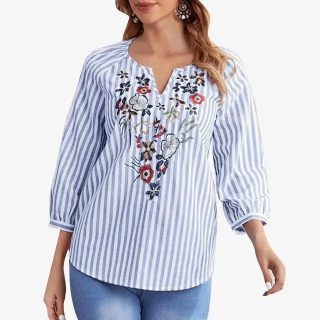 ELZBIETA - Casual bloes met bloemen