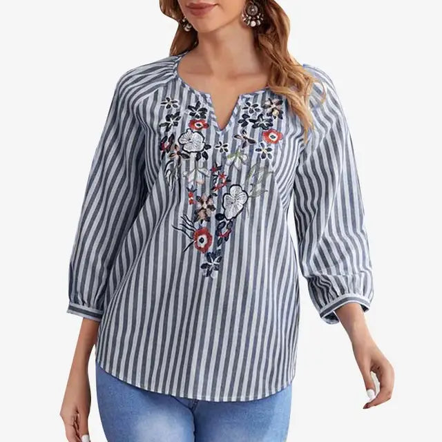ELZBIETA - Casual bloes met bloemen
