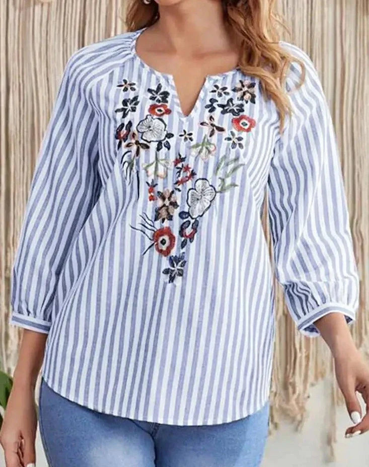 ELZBIETA - Casual bloes met bloemen