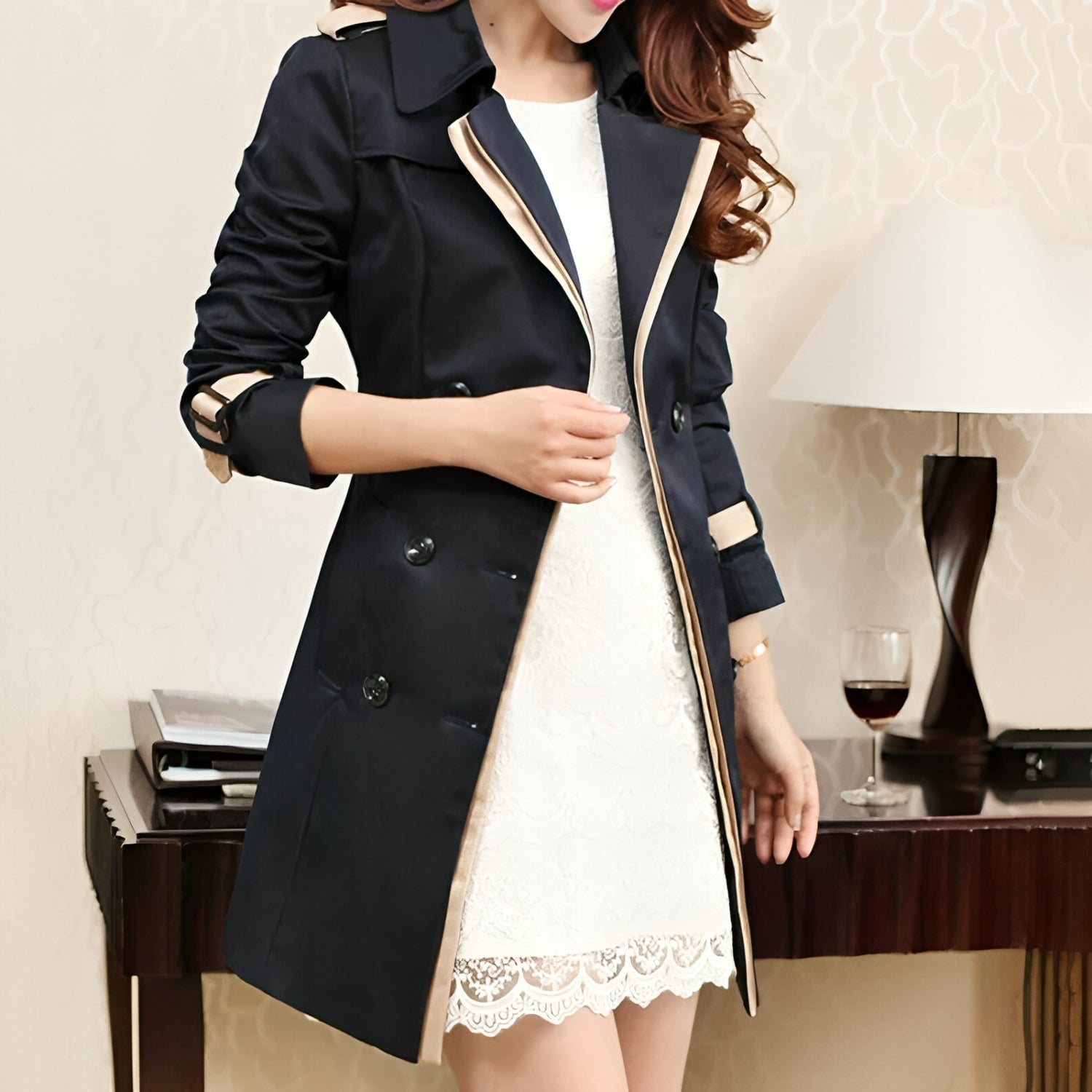 COBIE - Dames Windbreaker Trenchcoat met getailleerde pasvorm