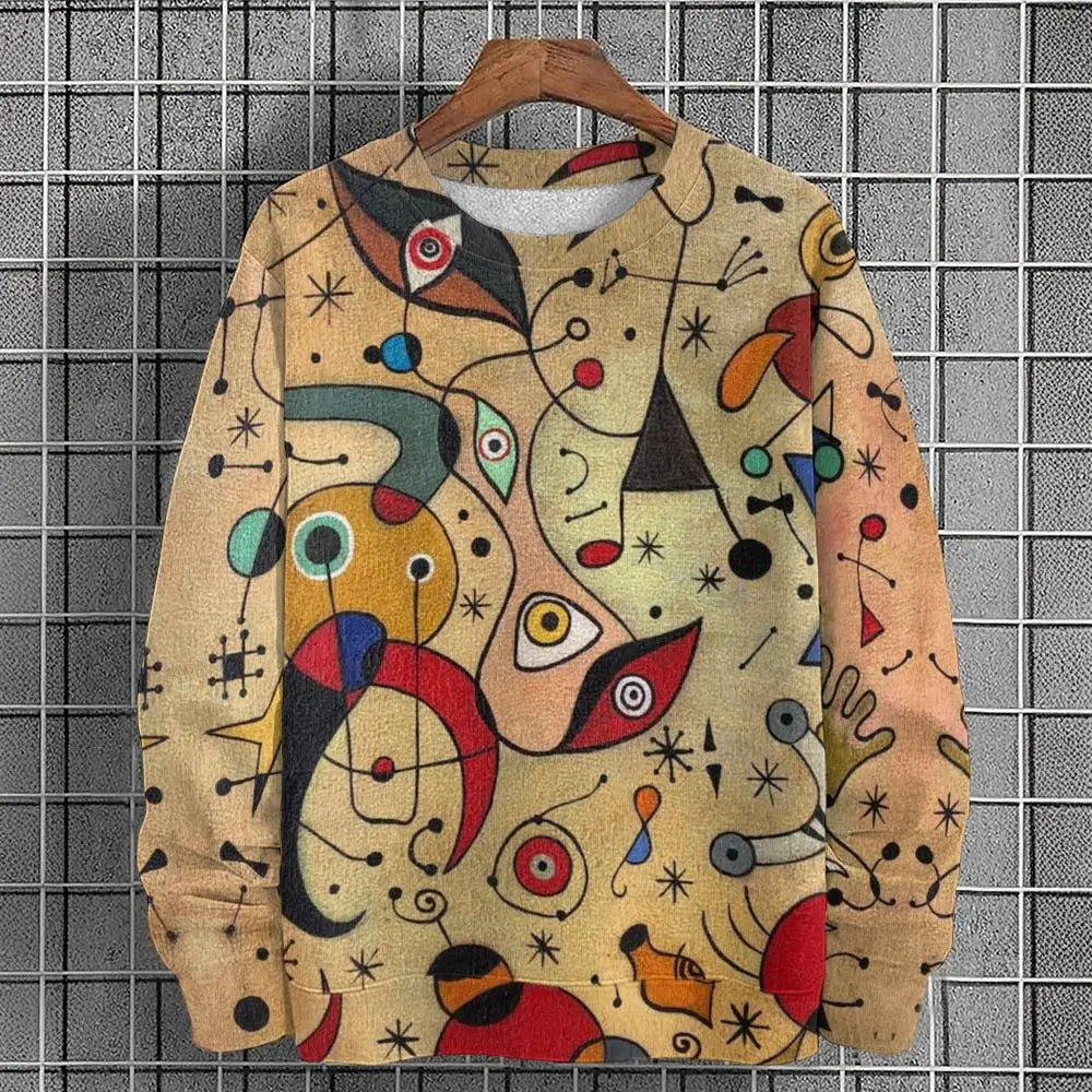 Evander - Graffiti Graphic Pullover Sweatshirt voor heren