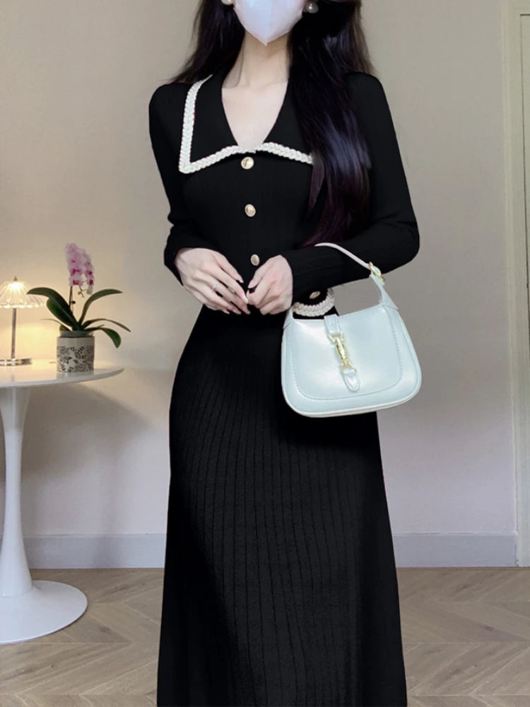 Jantine - Elegante gebreide midi-jurk voor dames