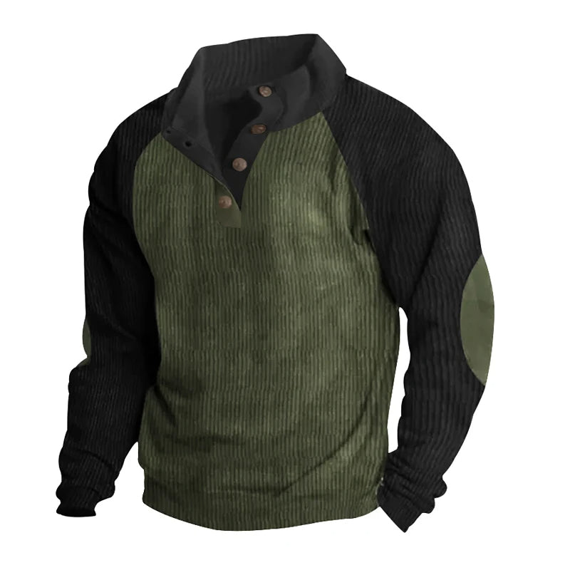 Blaise - Casual Corduroy Kleurblok Trui voor heren