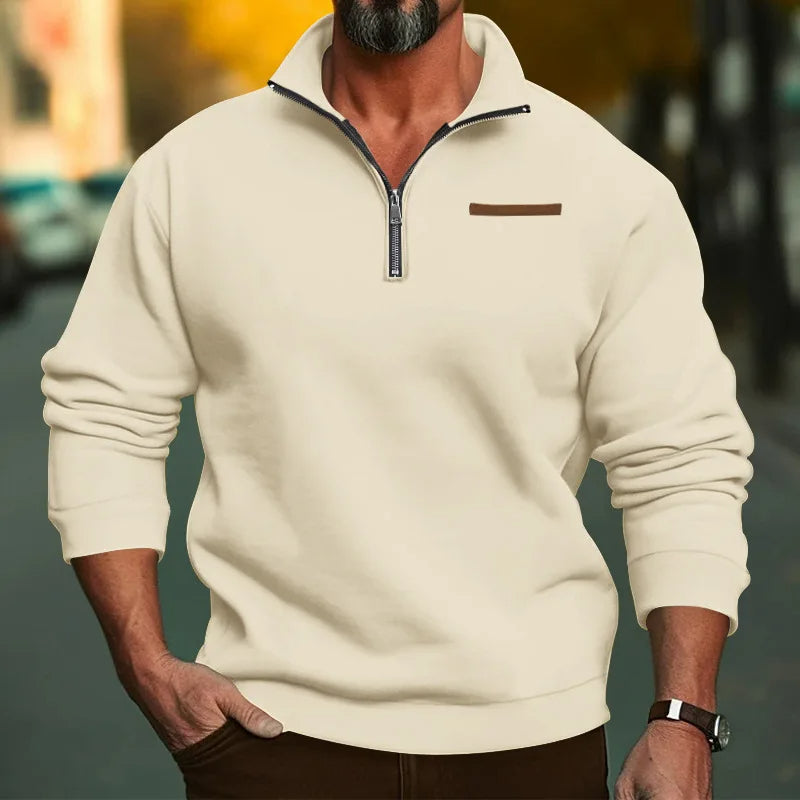 Rudyard - Heren Pullover Winter Fluweel Half-Zip