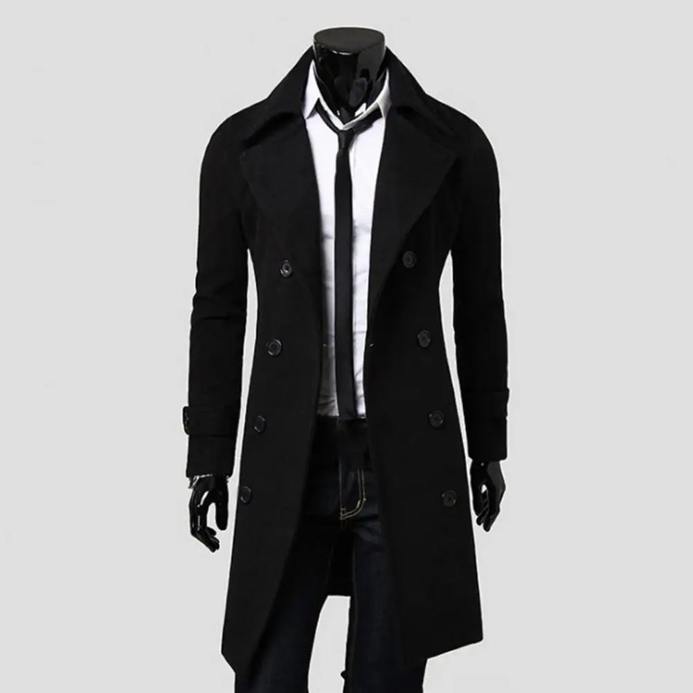 Orson - Trenchcoat met rij knopen voor heren