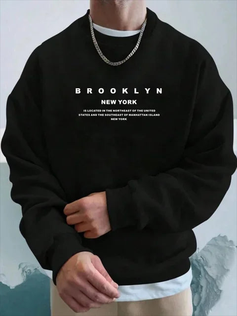 Brevin - Trendy Letter Print Hoodie voor mannen