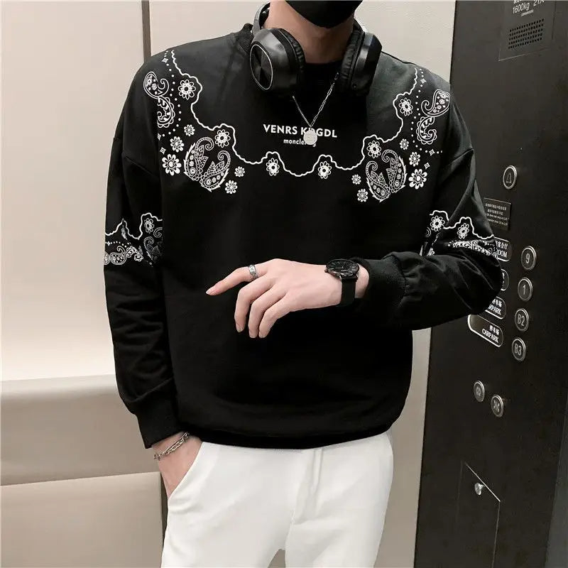 Varrick - Trendy Sweater met O-hals print