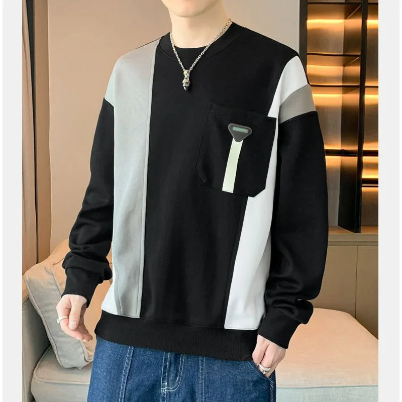 Albrecht - Stijlvolle Splitkleur Sweater met Ronde Hals&nbsp