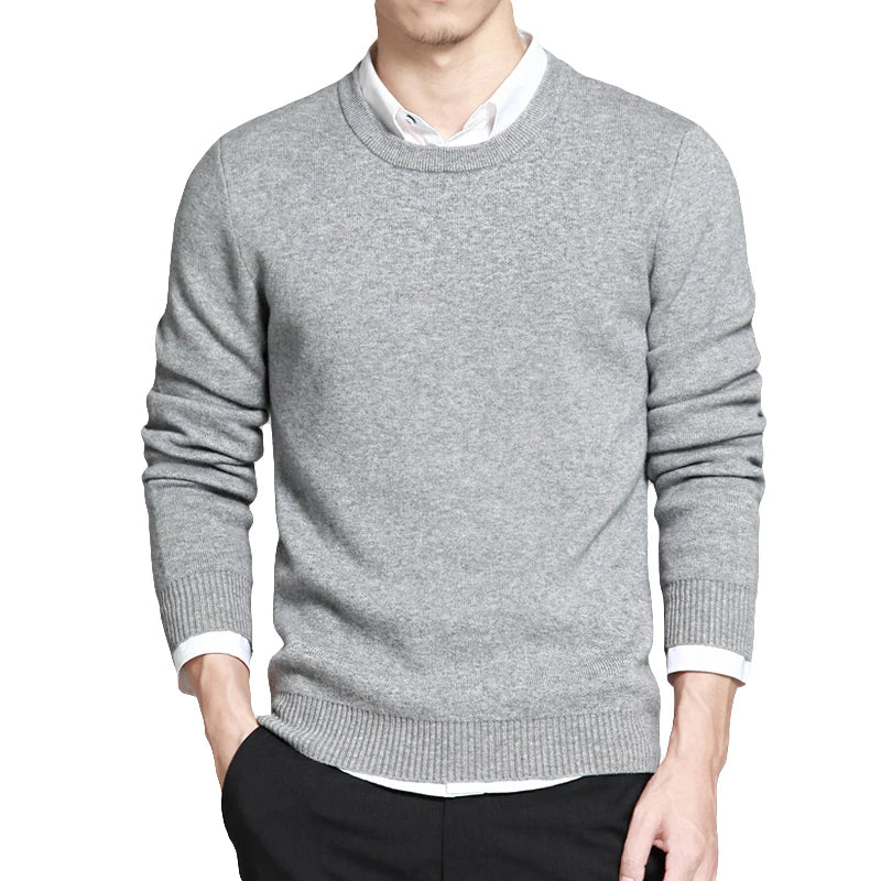 Gilroy - Katoenen Pullover Sweater met O-hals voor heren