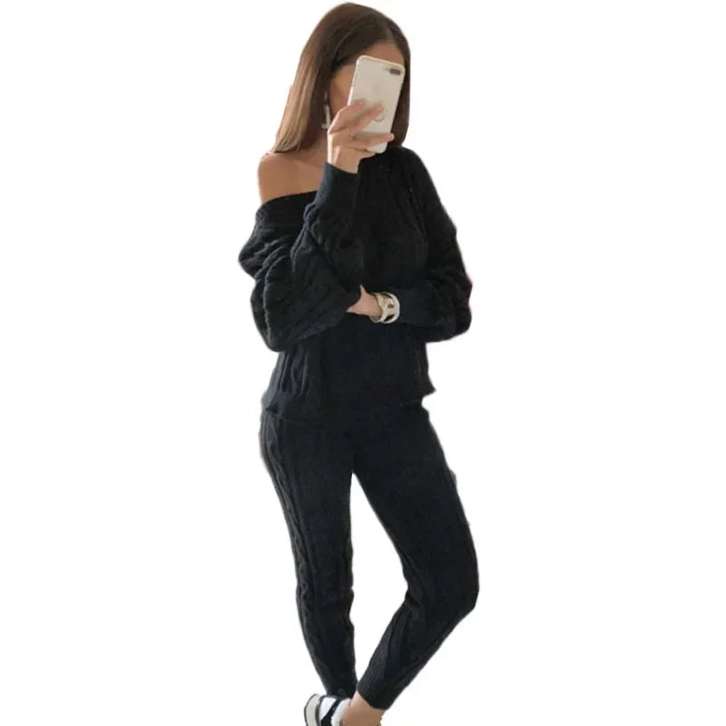 Vayda - 2024 Herfst Winter Vrouwen Gebreid Trainingspak
