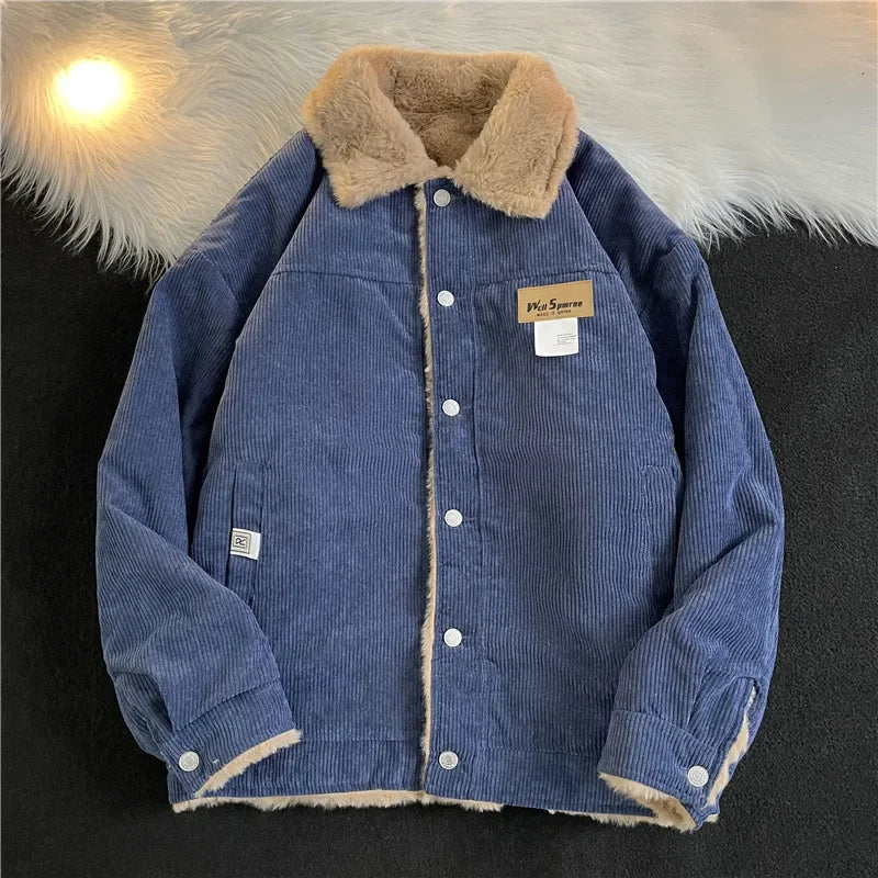 Penn - Mannen Trendy Corduroy Katoen-Gepolsterde Jas