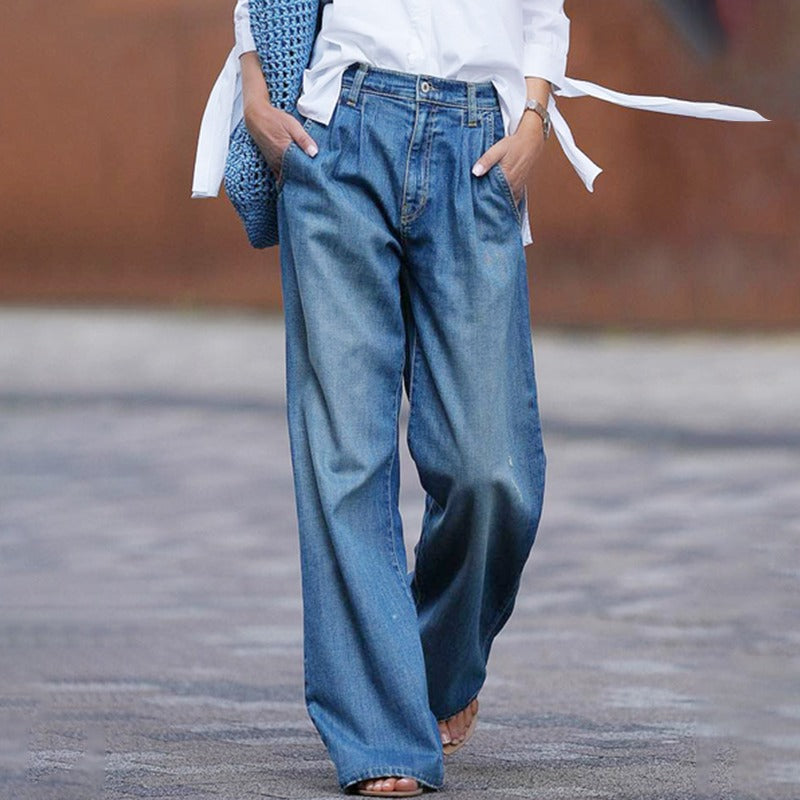 GERTRUD - HOOGWAARDIGE EN WIJDE JEANS