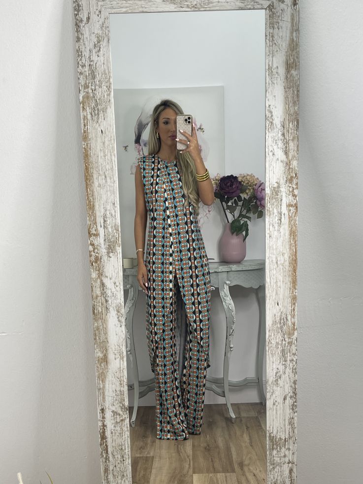 MARGO - Comfy pak met abstracte print voor dames