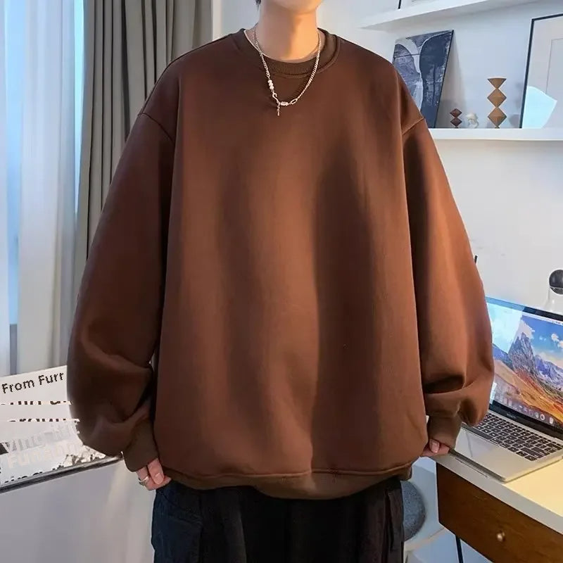Faron - Sweatshirt met fleecevoering in Amerikaanse stijl voor mannen