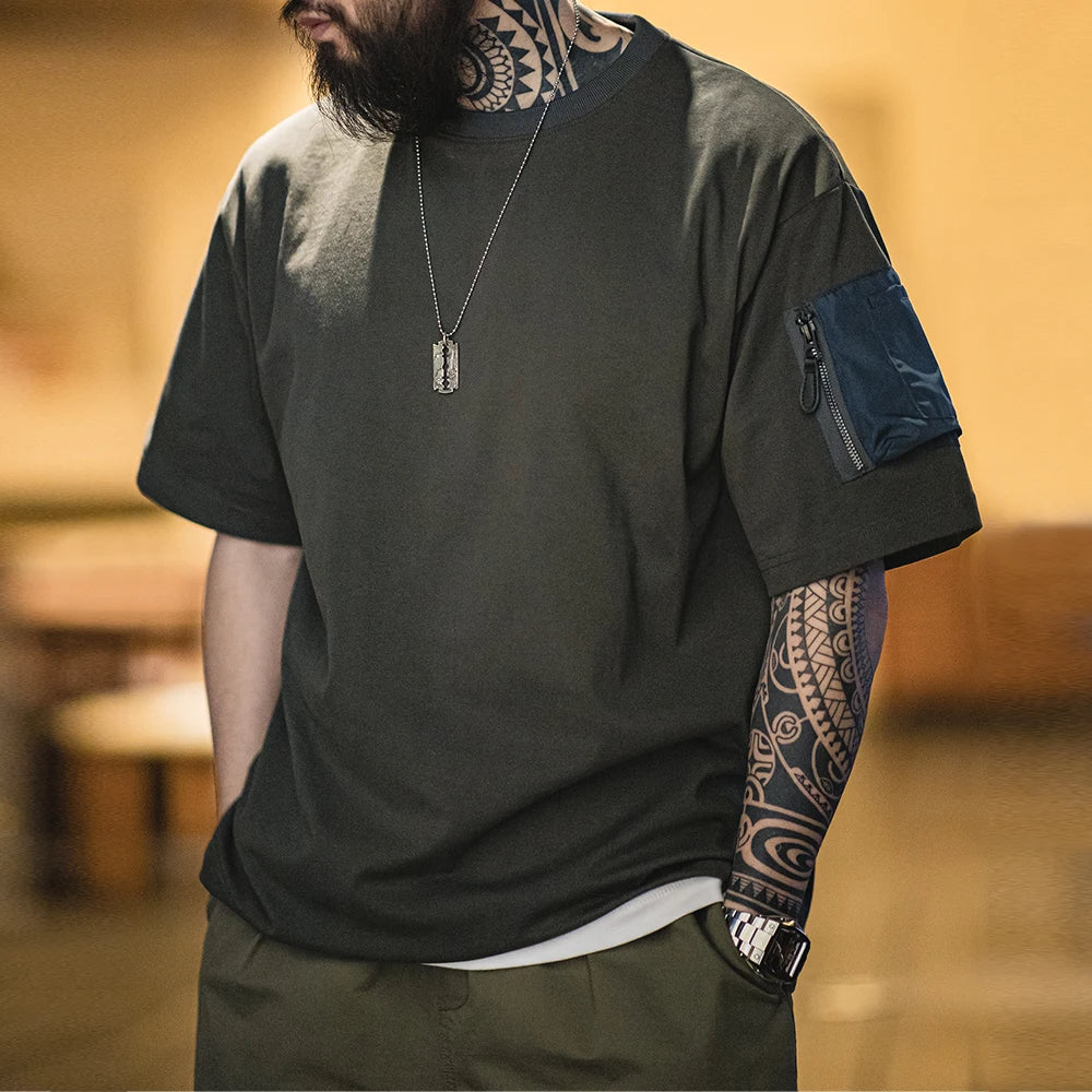Quirin - Heren Retro MA1 Pocket T-shirt