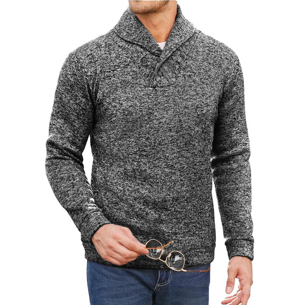 Dmitri - Herfst Lange Mouwen Halve Coltrui met Knopdetail