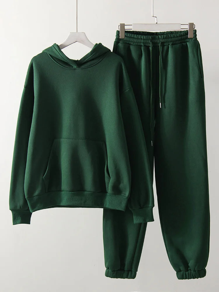 Perenna - Knusse Winter Fleece Sweat Suit Set voor Vrouwen