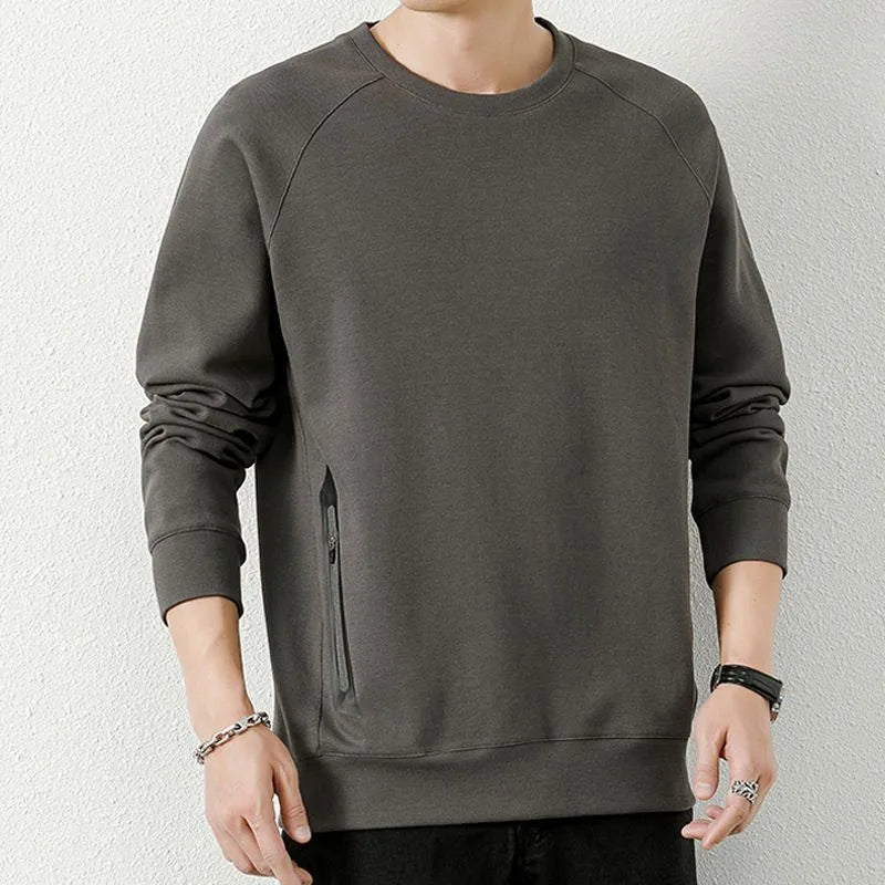 Vaughn - 2024 lente en herfst mode Koreaanse editie stevige ronde hals loose fit trui
