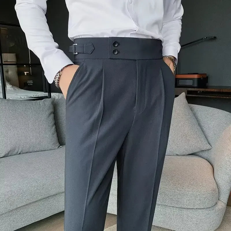 Xander - Herfst High-Waisted Casual Rechte-Pijp Pantalon voor Heren