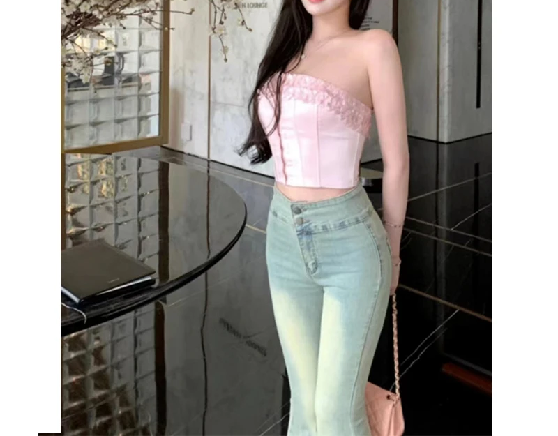 CORNELIA - Dames Harajuku vintage 90s Flared Jeans