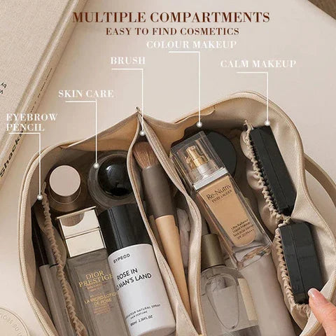 HANNAH - Luxe cosmetica tas met veel vakken