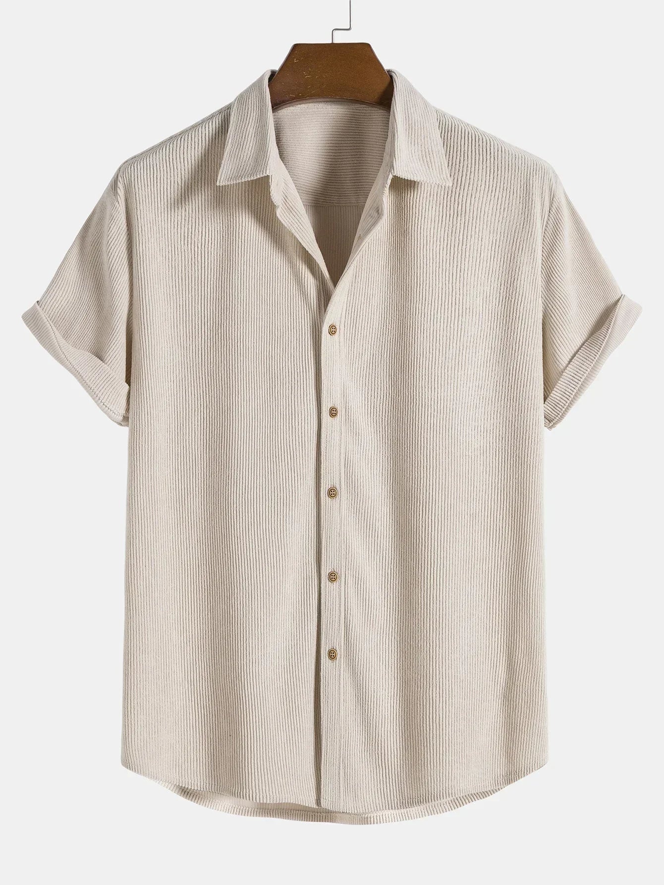 HOLGER - Lichtgewicht zomershirt gemaakt van corduroy stof