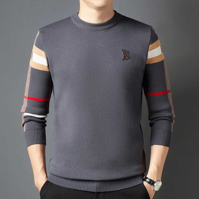 Norland - 2024 Herfst/Winter Luxe Heren Klassieke Streep Geruite Trui