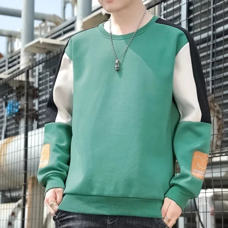 Thistle - Heren veelzijdig Sweatshirt met O-hals en contrasterende kleur
