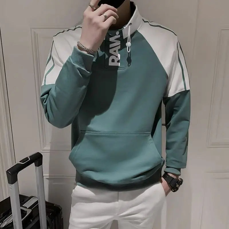 Loden - 2024 Heren Fashion Sweatshirt met opstaande kraag