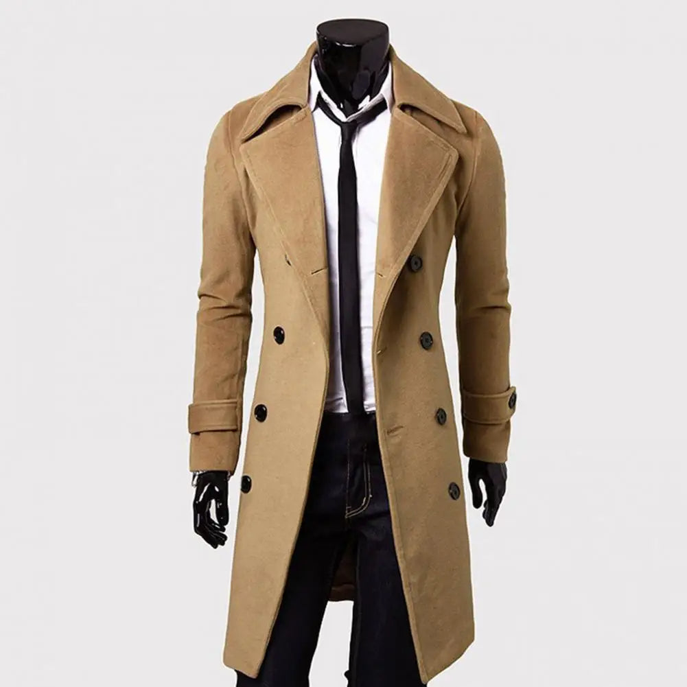 Orson - Trenchcoat met rij knopen voor heren
