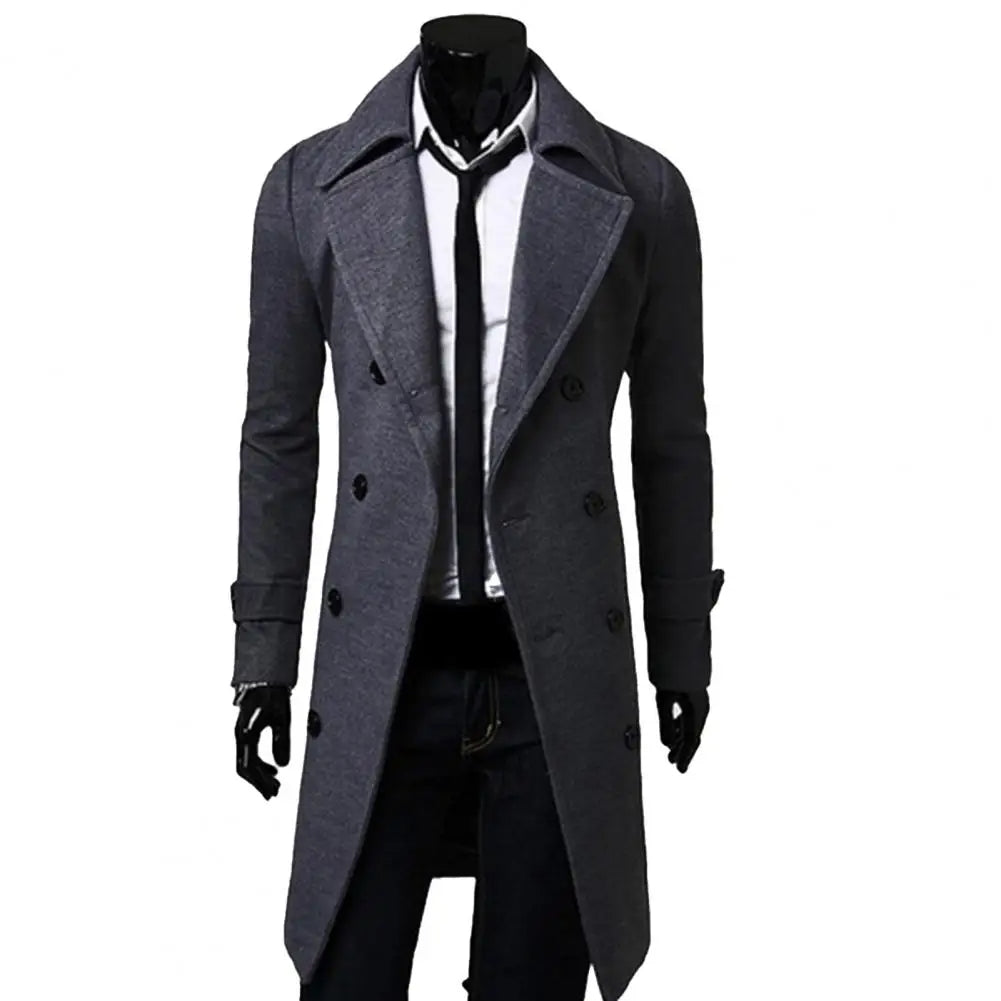 Orson - Trenchcoat met rij knopen voor heren
