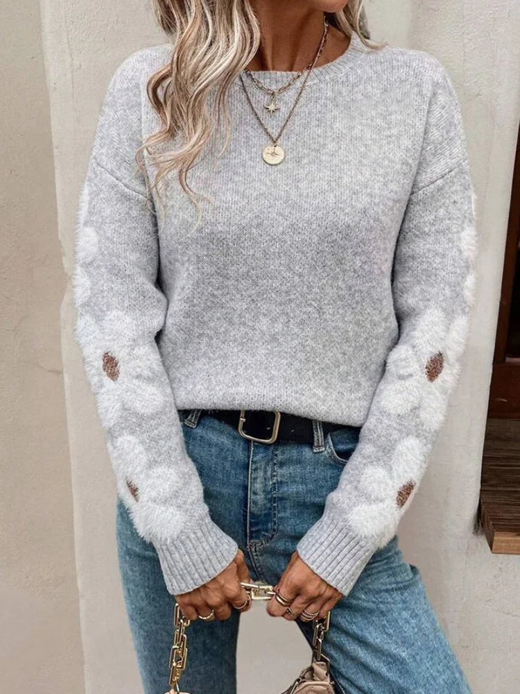 Umaya - Sweater met bloemenprint en ronde hals