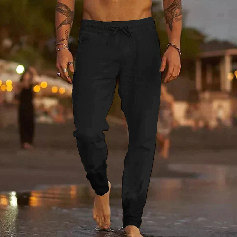 HANS - Relaxte linnen broek voor heren