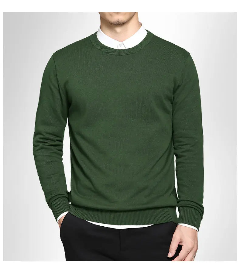 Gilroy - Katoenen Pullover Sweater met O-hals voor heren
