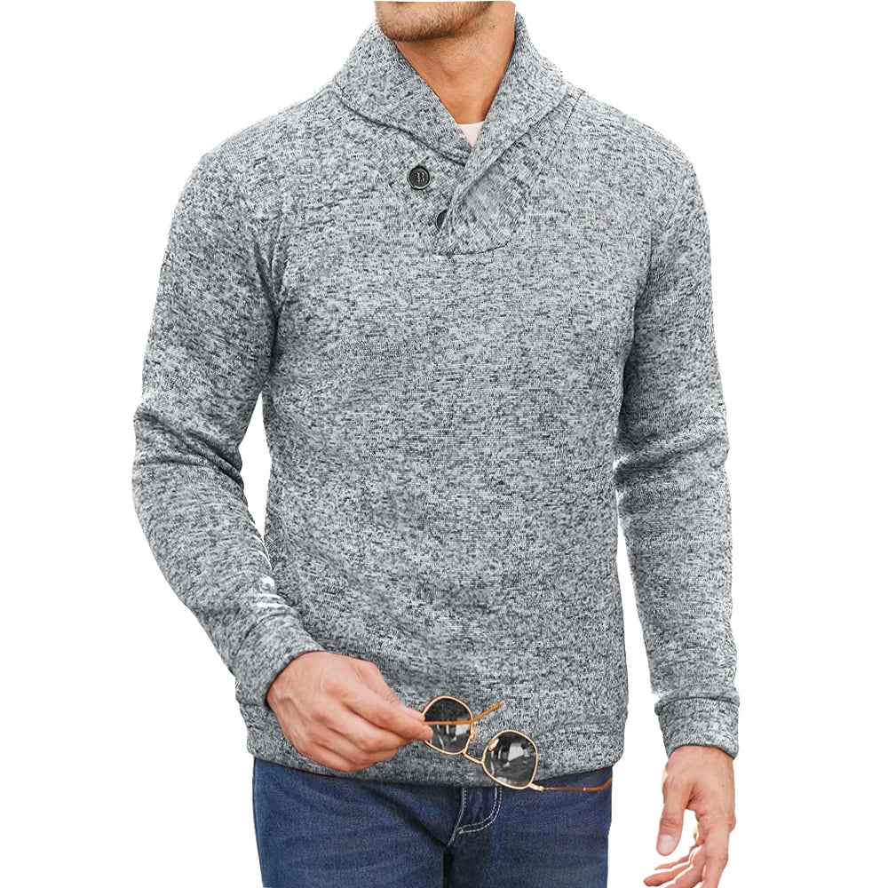 Dmitri - Herfst Lange Mouwen Halve Coltrui met Knopdetail