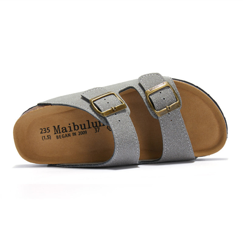 CEES - Heren Kurk Dubbele Gespslippers