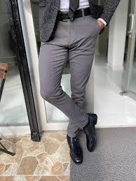 Charles - Trendy Slim Fit Cropped Broek in Koreaanse Stijl voor Mannen