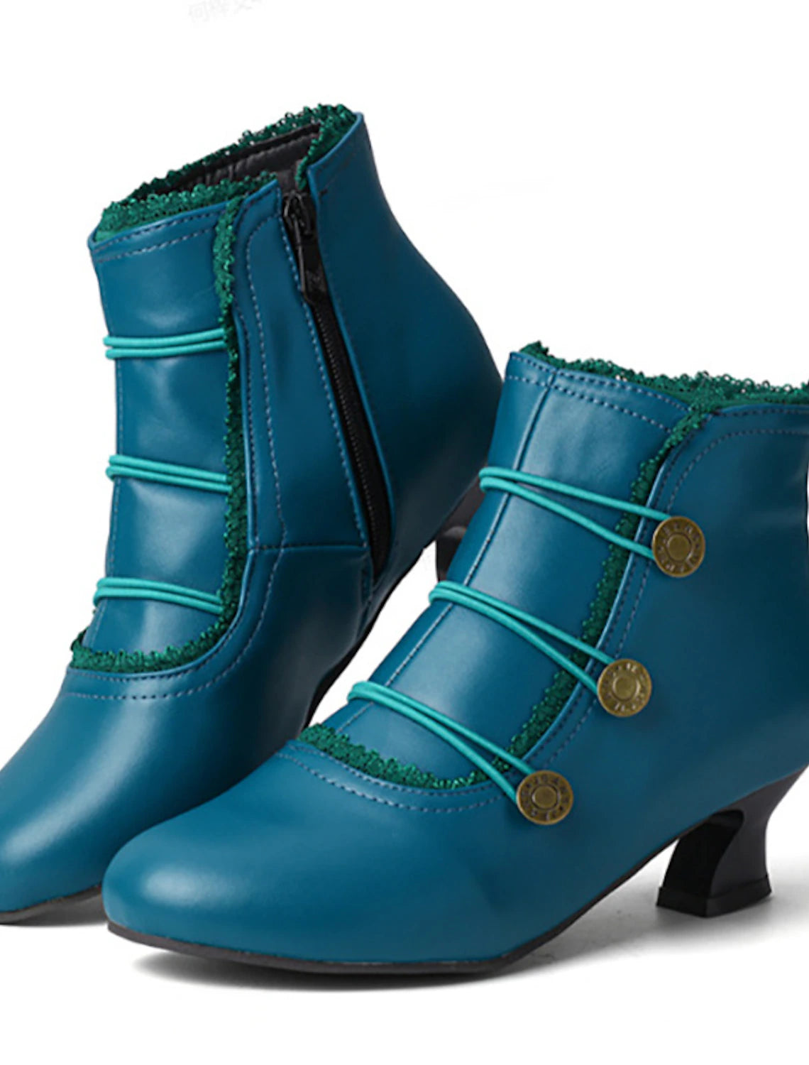 Shikibu - Vrouwen Gothic Steampunk Leren Laarsjes