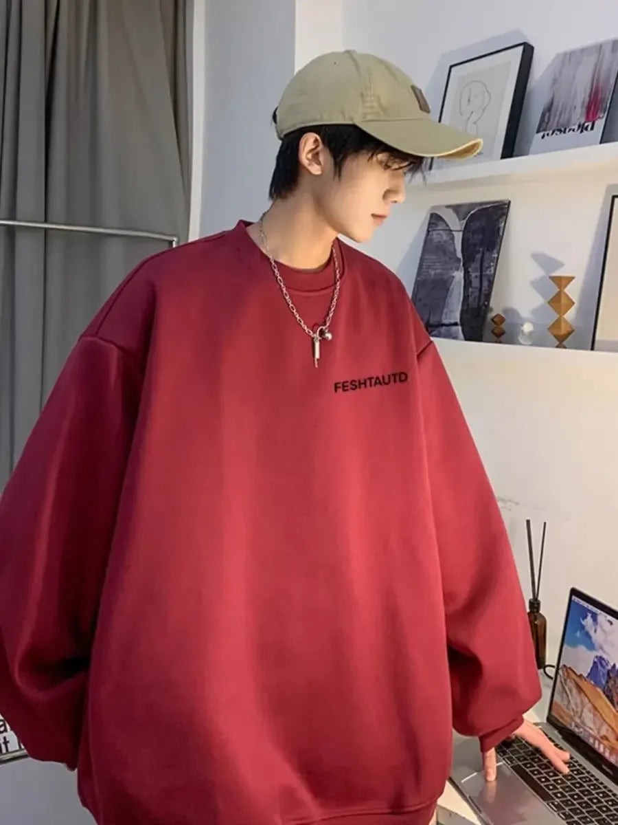 Faron - Sweatshirt met fleecevoering in Amerikaanse stijl voor mannen