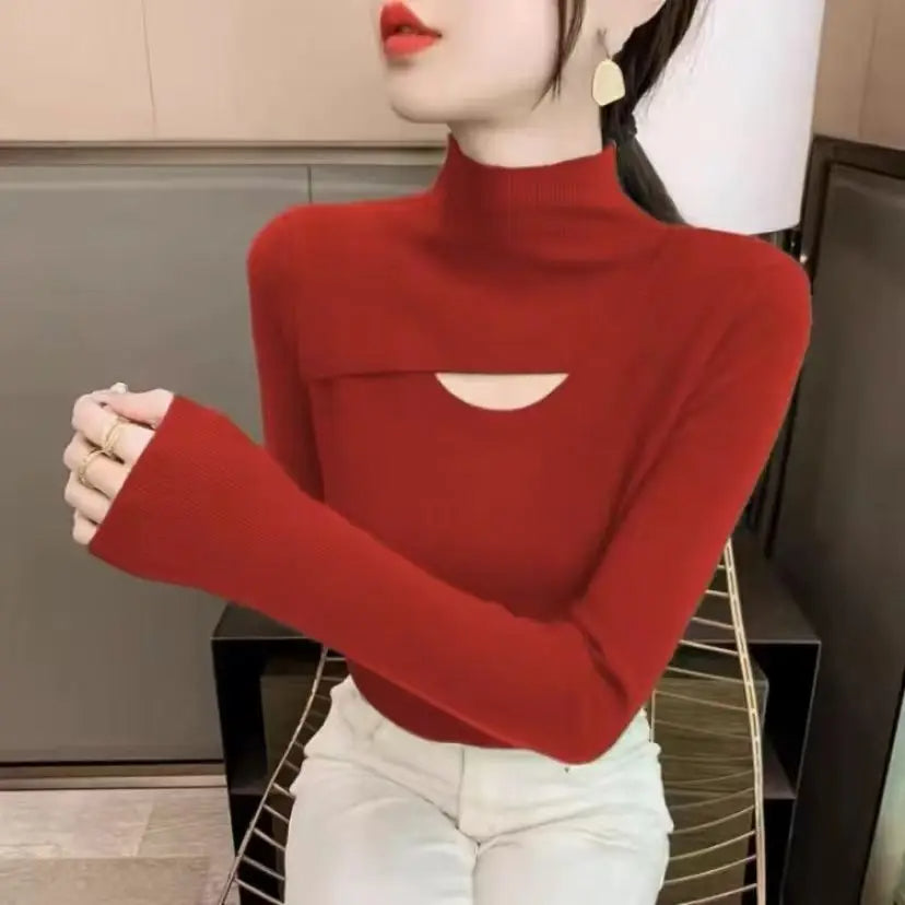 Gwendolyn - Elegante Sweater met Halve Hoogte Kraag