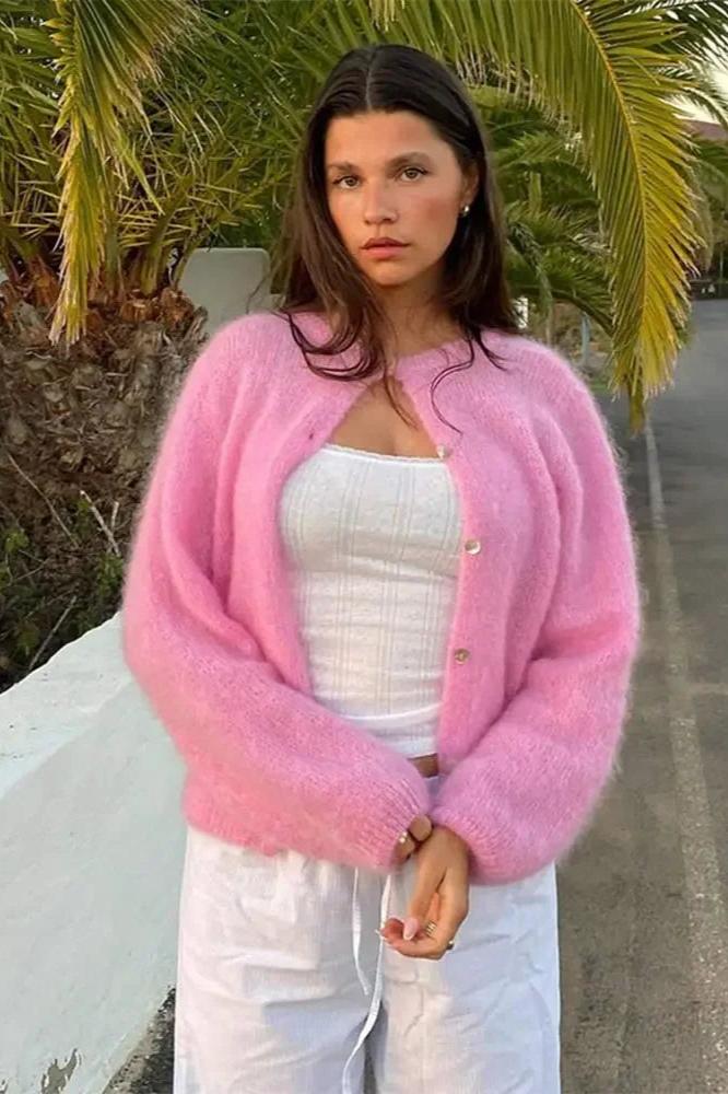 Phyllis - Elegant gebreid damesvest van mohair