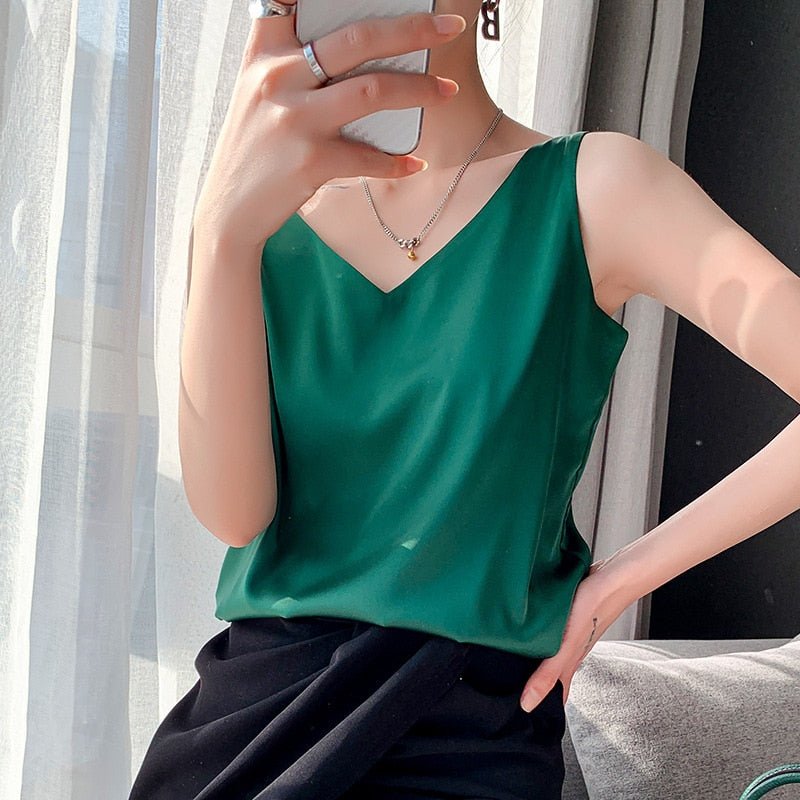 SOPHIE - Elegante zijdeachtige tanktop voor dames