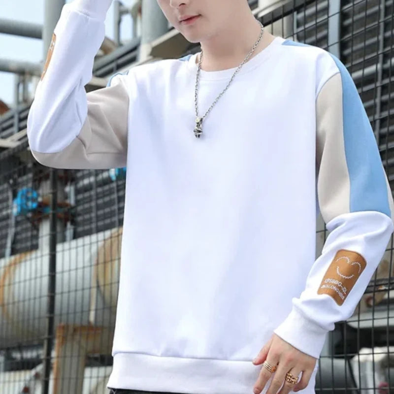 Thistle - Heren veelzijdig Sweatshirt met O-hals en contrasterende kleur