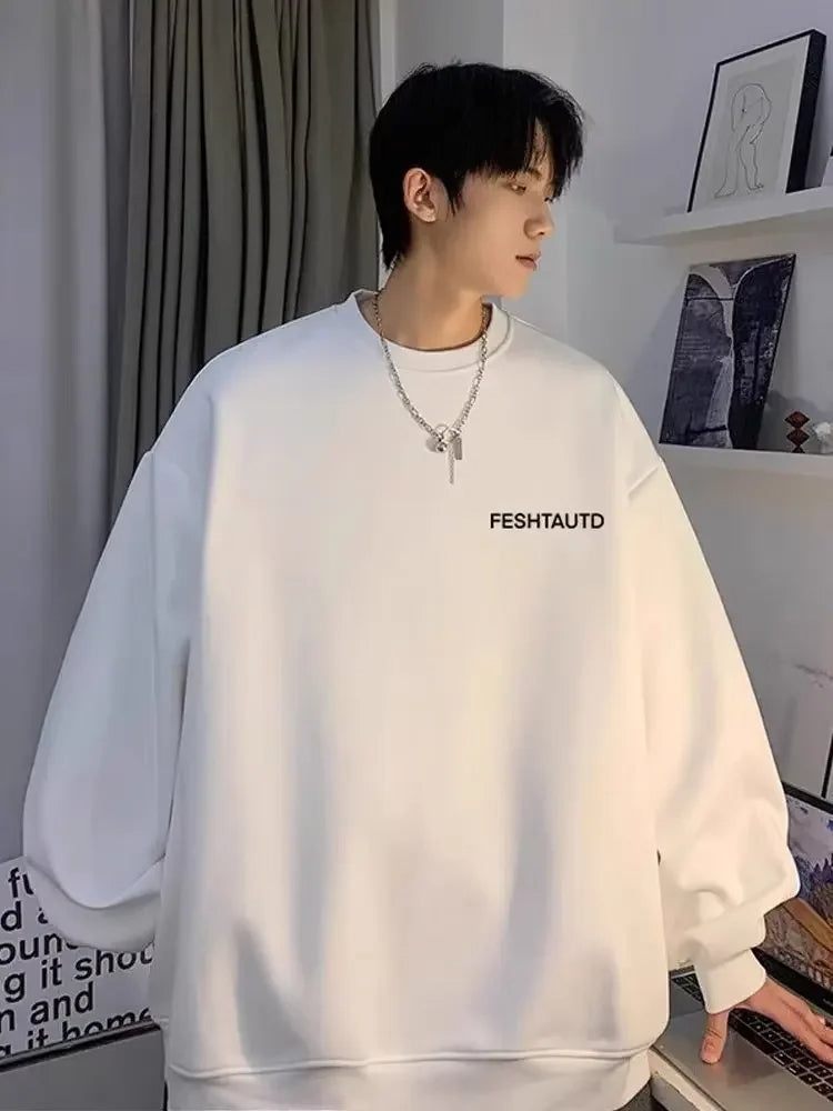 Faron - Sweatshirt met fleecevoering in Amerikaanse stijl voor mannen