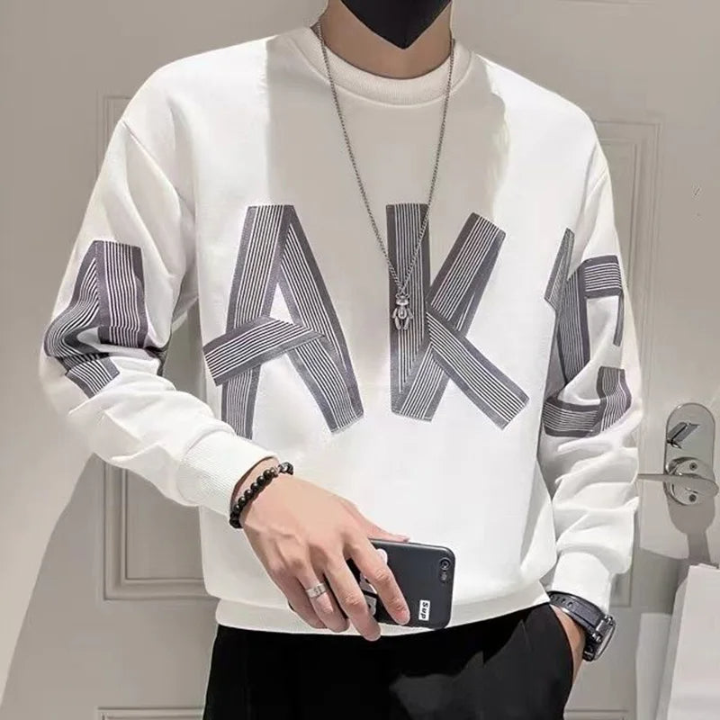 Farren - Trendy O-hals Gedrukt Casual Sweatshirt Voor Mannen