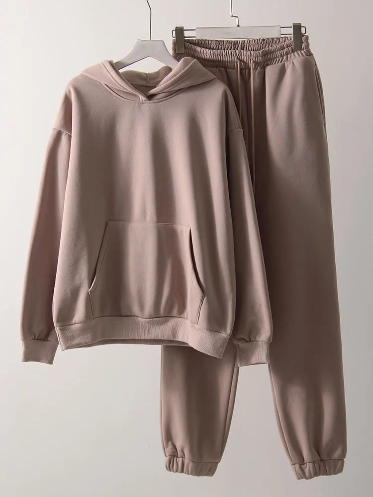 Perenna - Knusse Winter Fleece Sweat Suit Set voor Vrouwen